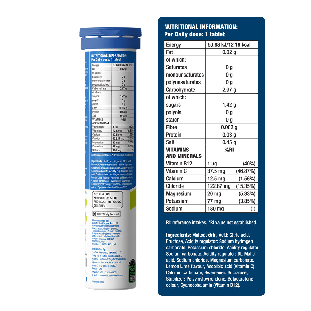 Reload for Hydration Electrolyte Supplement - Lemon & Lime - Pack of 3