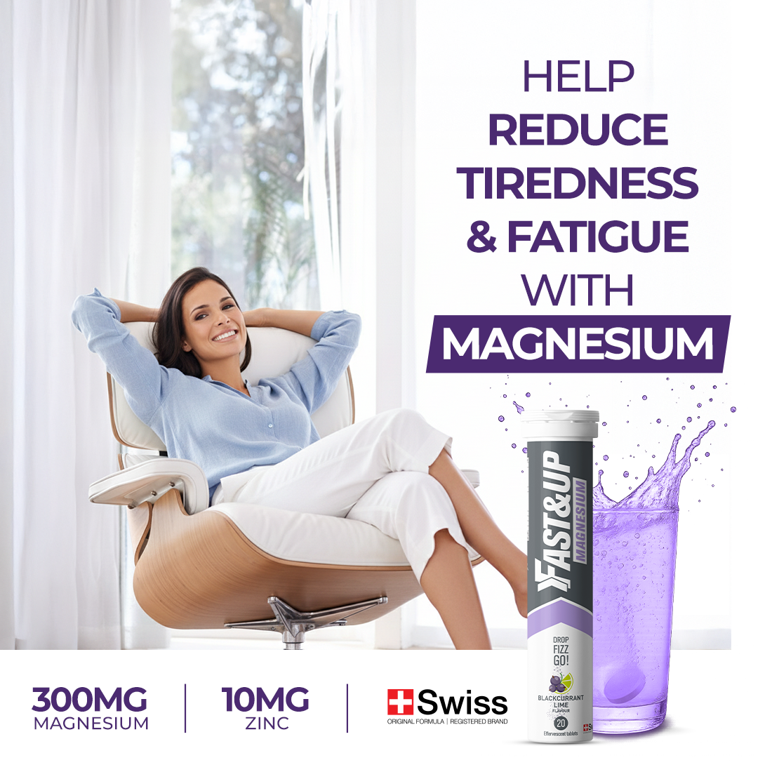 Daily Magnesium for Muscle Health and to reduce Fatigue - Pack of 3