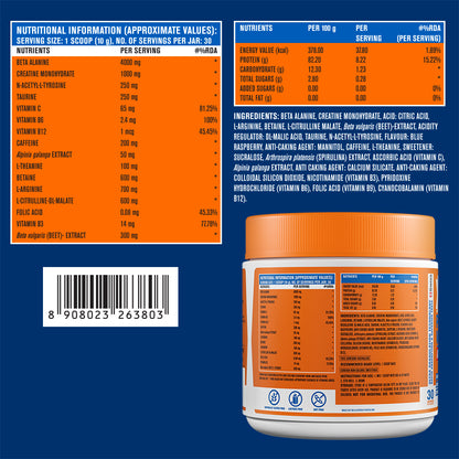 Pre-Workout for Explosive Energy - Purple Raspberry - Pack of 2