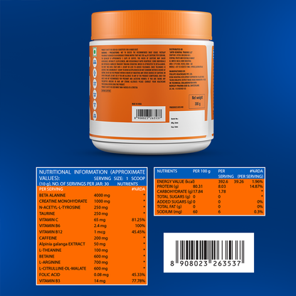 Pre-Workout for Explosive Energy - Orange