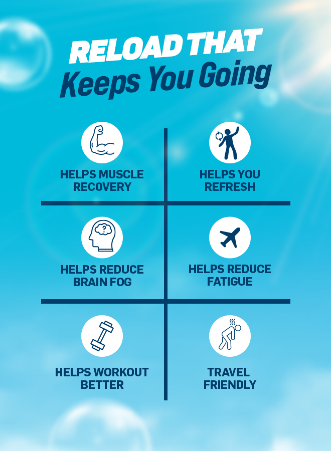 Reload for Hydration Electrolyte Supplement - Orange - Pack of 6