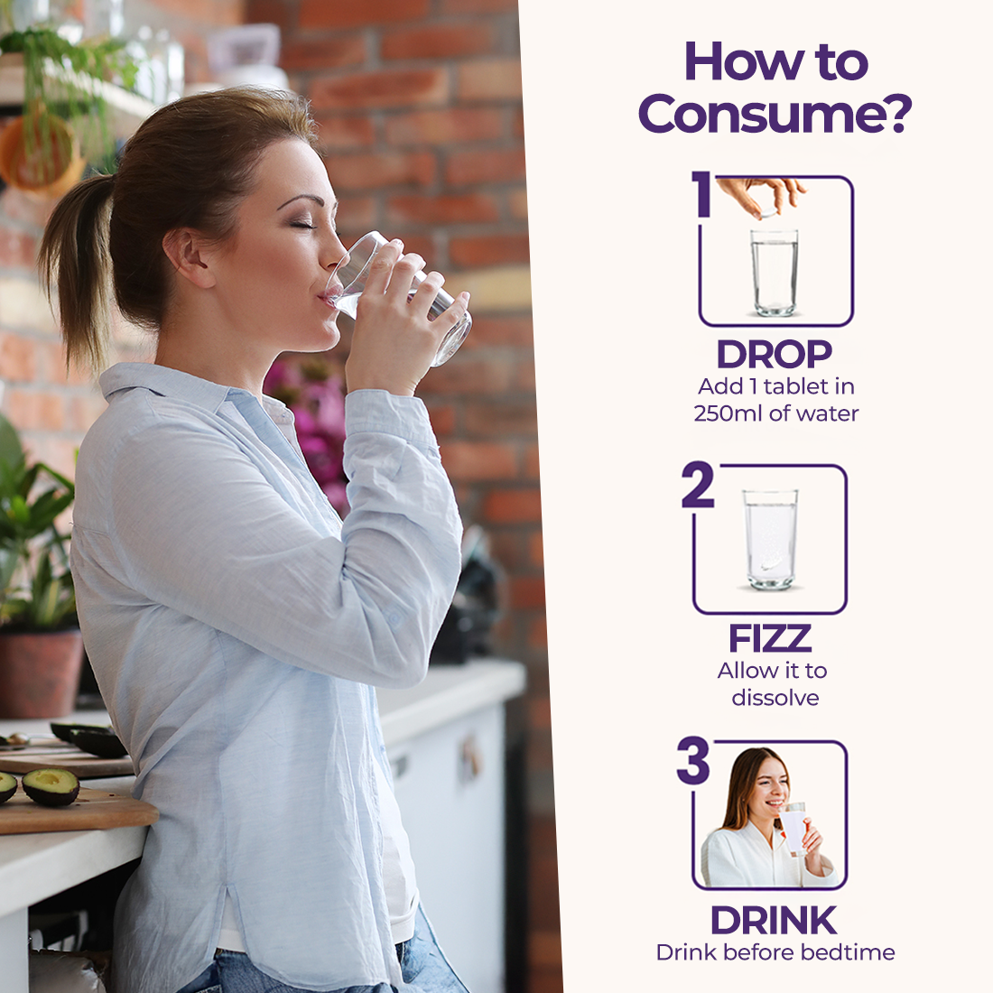 Daily Magnesium for Muscle Health and to reduce Fatigue - Pack of 3