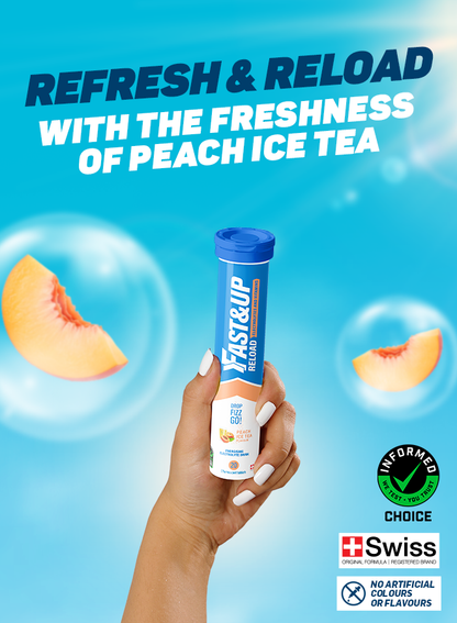 Reload for Hydration Electrolyte Supplement - Peach Iced Tea - Pack of 6