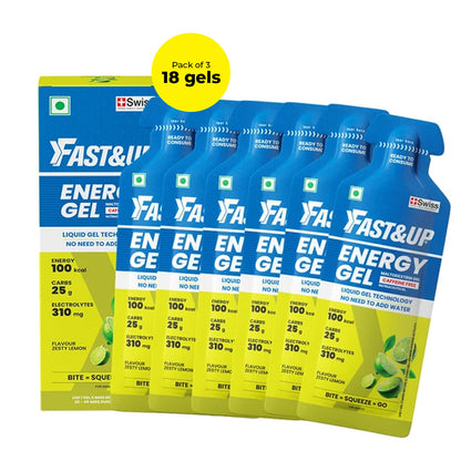 Fast&Up Energy Gels For Energy Boost | Non Caffeinated - Pack of 3