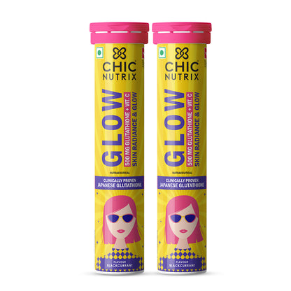 Japanese Glutathione & Vit. C for skin radiance & even tone - Blackcurrant - Pack of 2