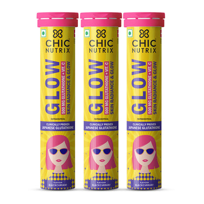 Japanese Glutathione & Vit. C for skin radiance & even tone - Blackcurrant - Pack of 3