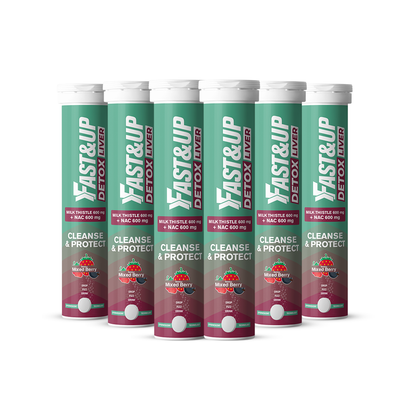 Daily Liver Cleanser with Milk Thistle + NAC - Mixed Berry - Pack of 6
