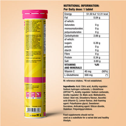 Chicnutrix Glow - For Healthier, More Radiant Skin - Strawberry & Lemon